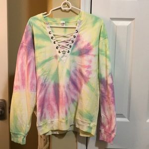 Tie Dye Lace Sweatshirt